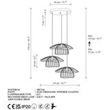Opviq Luster Mantar-6500-S-1, 68x68x110cm, IP20, Crna | Eponuda.ba
