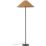 Kave Home Črna/naravna stoječa svetilka s senčnikom iz ratana (višina 154 cm) Urania – Cene