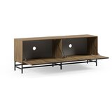 Marckeric Črna/v naravni barvi TV omarica v hrastovem dekorju 150x61x35 cm Aiden – | Shoptok.si