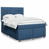  Krevet s oprugama i madracem plavi 160x200 cm od tkanine | shoptok.hr