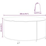 vidaXL Navlaka za vanjski namještaj 200 x 200 x 85 cm 600D tkanina | shoptok.hr