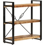  Regal za knjige s 3 razine 77x30x80 cm od drva manga i željeza | shoptok.hr