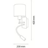 Brilagi LED fleksibilna lampa BOBO 1xE27/25W/230V + LED/3W m. hrom/bela/jednorozi | Eponuda.com