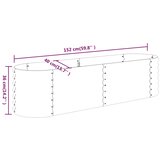  Povišena vrtna gredica od pocinčanog čelika 152 x 40 x 36 cm zelena | shoptok.hr