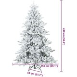 vidaXL Umjetno božićno drvce s nogom s 300 LED dioda Bijelo 240 cm PVC | shoptok.hr