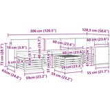  Set vanjskih sofa s jastukom 7 pcs Prirodna | shoptok.hr
