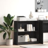 vidaXL Knjižna omara Črni hrast 80 x 24 x 109 cm Iverna plošča Cene