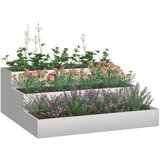  Vrtna saksija Srebrno 90 x 90 x 35 cm Nehrđajući čelik | shoptok.hr
