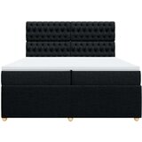 vidaXL Krevet s oprugama i madracem crni 200x200 cm od tkanine | shoptok.hr