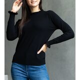 Gemre Black soft sweater decorated with a frill Luel | shoptok.hr