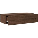 vidaXL Stenska polica s predali rjav hrast 60x26,5x15 cm inž. les | Shoptok.si