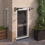 Nadstrešnica za vrata crna i prozirna 122 x 90 cm polikarbonat | shoptok.hr