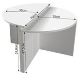Hanah home Club sto Dolunay 70x51.8x38cm Bijeli | Eponuda.ba