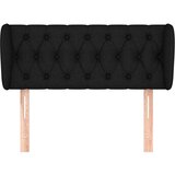  Uzglavlje s ušima crni 93x23x78/88 cm od tkanine | shoptok.hr