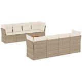 Maison Chic Seti vrtnega pohištva - Vrtna garnitura 9-delna z blazinami bež poli ratan, (21797065) | Shoptok.si