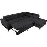 MID.YOU KOTNA SEDEŽNA GARNITURA, velur črna | Shoptok.si