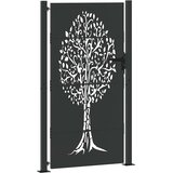  Vrtna vrata Crna 110 x 180 cm Čelik s praškastim premazom | shoptok.hr