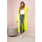 Kesi Włoski Sweater long cardigan yellow neon | shoptok.hr