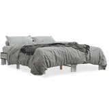vidaXL Posteljni okvir siva sonoma 150x200 cm inž. les in kovina | Shoptok.si