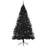  Umjetno predsvijetljeno božićno drvce Crna 240 cm PVC | shoptok.hr