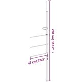 vidaXL Držač za ručnike 47 x 280 cm aluminijski | shoptok.hr