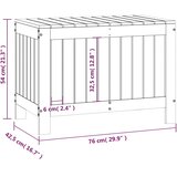  Vrtna kutija za pohranu crna 76x42,5x54 cm od masivne borovine | shoptok.hr