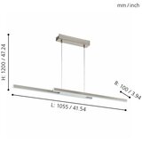 Eglo 33232 - led rgbw prigušiva luster na sajli fraioli-c LED/34W/230V mat hrom | Eponuda.com