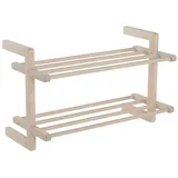 Stensko stojalo za čevlje iz masivnega bora v svetli naravni barvi 70x45x38 cm Eddison –