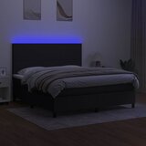  box spring s madracem LED crni 160x200 cm od tkanine | shoptok.hr