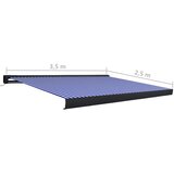  Motorizirana kazetna tenda 350 x 250 cm plavo-bijela | shoptok.hr