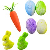  Easter Decorations In Basket Bunnies Eggs Carrot 6pcs | Shoptok.si