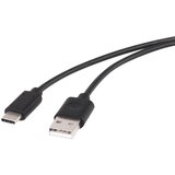 Renkforce USB 2.0 [1x moški konektor USB 2.0 tipa A - 1x moški konektor USB-C] 1 m črna pozlačeni konektorji USB kabel USB 2.0 USB-A vtič, U, (20416030) | Shoptok.si