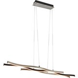Trio Leuchten Design hanglamp zwart met zilver incl. LED dimbaar - Blaze | Shoptok.si