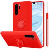 Cadorabo Ohišje, združljiv s Huawei v tekoči rdeči barvi - zaščitni pokrov iz fleksibilnega silikona TPU z obročem, (20590064) | Shoptok.si