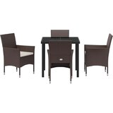  Vrtni set za objed 5 kom. Smeđa poliratan | shoptok.hr