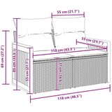  set vrtnih kavčev s 11 kosi in blazinami Črn Poli Ratan Akacija | Shoptok.si