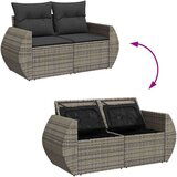 vidaXL 6-dijelni set vrtnih sofa od poliratana s jastucima sivi | shoptok.hr