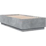 vidaXL Posteljni okvir betonsko siv 90x190 cm inženirski les | Shoptok.si