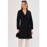 armonika Women's Black Tie Long Coat cene