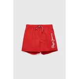 PepeJeans Otroške kopalne kratke hlače rdeča barva
