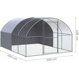 Vanjski kokošinjac 3 x 4 x 2 m od pocinčanog čelika | shoptok.hr