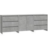 Maison Chic 3-delna Komoda - Predalnik betonsko siva iz inženirskega lesa, (21721952) | Shoptok.si
