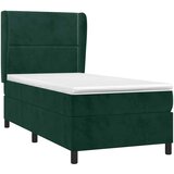 Box spring krevet s madracem tamnozeleni 100x200 cm baršunasti | shoptok.hr