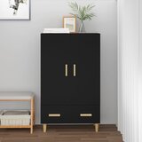 vidaXL Visoka omarica črna 70x31x115 cm inženirski les Cene