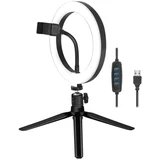 smartphone ring light with tripod and controller, 20 cm, AA0158