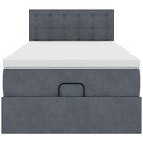  Otomanski okvir kreveta s madraca tamnosivi 90x190cm baršunasti | shoptok.hr