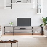 Maison Chic TV omarica - TV enota - Televizijska omarica siva sonoma 201x35x45 cm inženirski les in železo, (21699293) | Shoptok.si