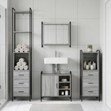  Set ormarića za kupaonicu 3 kom. Siva Sonoma 40 x 36 x 200,5 cm | shoptok.hr