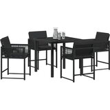  Vrtni set za objed 5 pcs Crna poliratan | shoptok.hr
