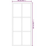 vidaXL Drsna vrata z opremo ESG steklo in aluminij 90x205 cm | Shoptok.si